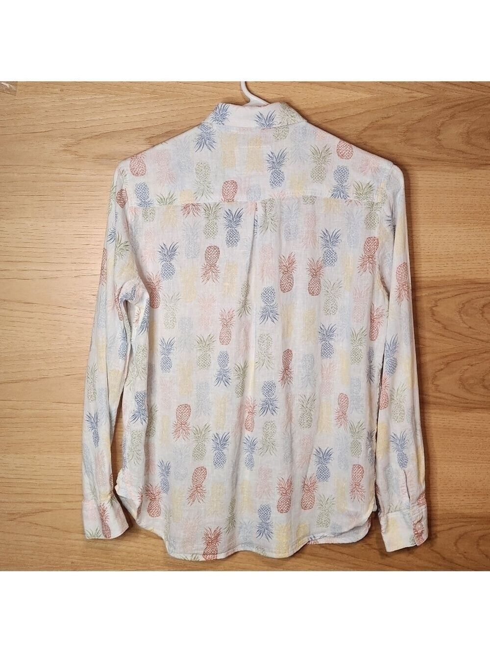 RAILS CHARLI RAINBOW PINEAPPLE LIGHTWEIGHT LINEN BLEND BUTTON DOWN SHIRT XS / S - Picture 7 of 14